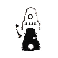 GM LS2/LS3 Black Aluminum One-piece Timing Cover w/ Gasket & Crank Seal & Hardware