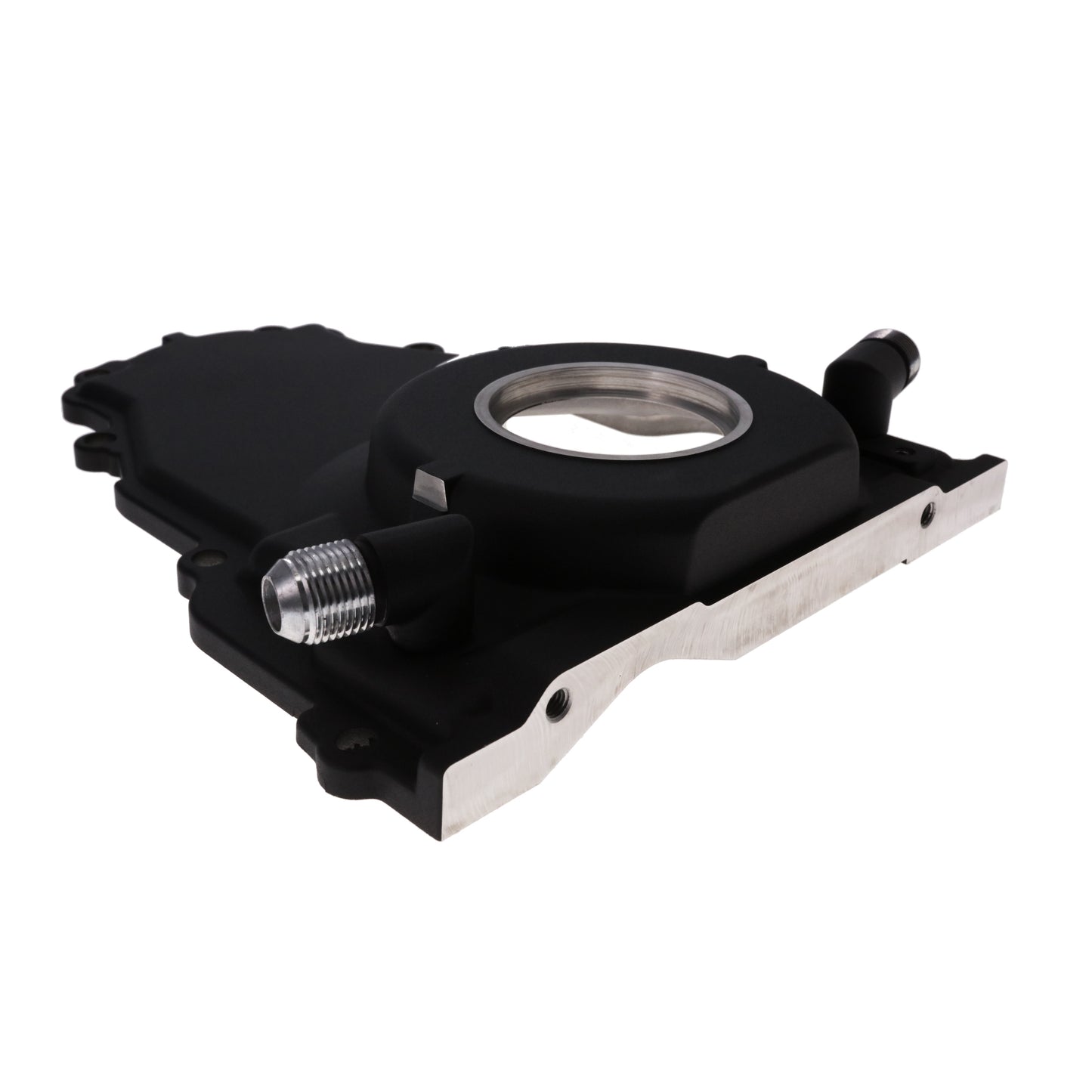 GM LS2/LS3 Black Aluminum One-piece Timing Cover w/ Gasket & Crank Seal & Hardware