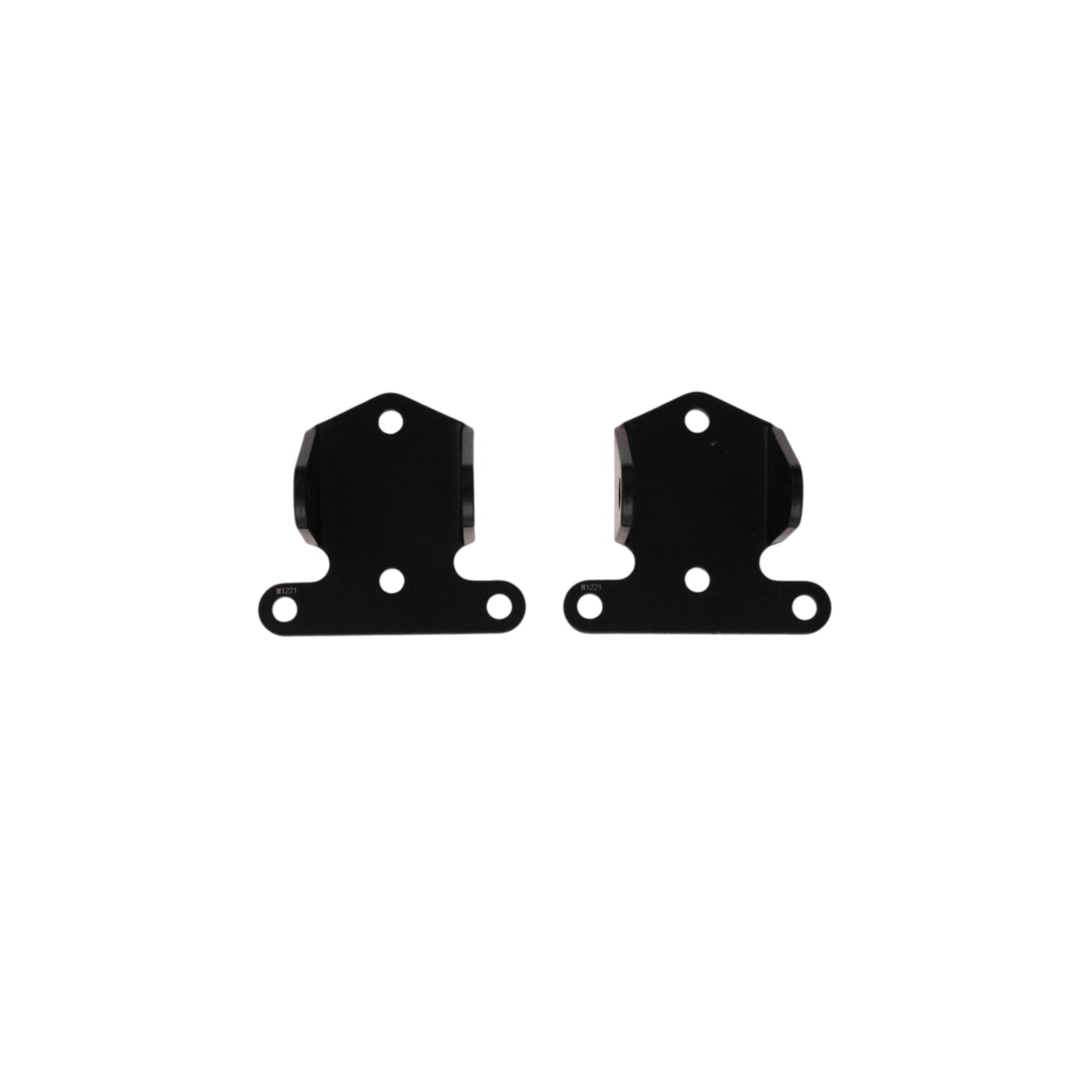 Chevy V8 3/16" Thick Solid Steel Engine Mounts - Black