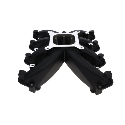 GM LS Rectangle Port Carbureted Single Plane Aluminum Intake Manifold - Black