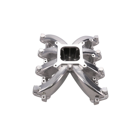 GM LS Rectangle Port Carbureted Single Plane Aluminum Intake Manifold - Polished