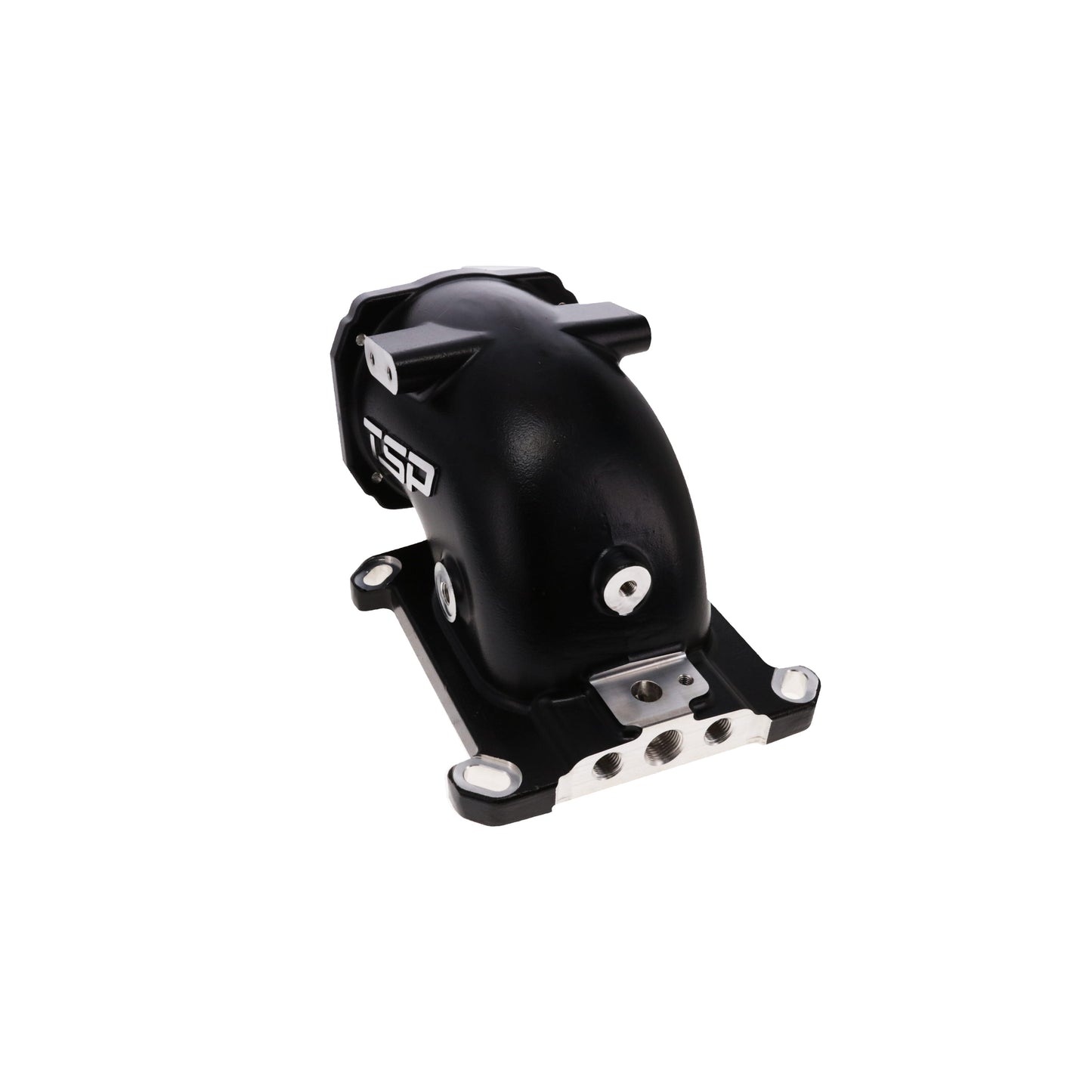 GM LS 104mm Cast Aluminum Throttle Body Elbow with 4150 Flange - Black