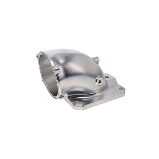 V Series GM LS 105 mm Billet Aluminum Throttle Body Elbow with 4150 Flange - Natural
