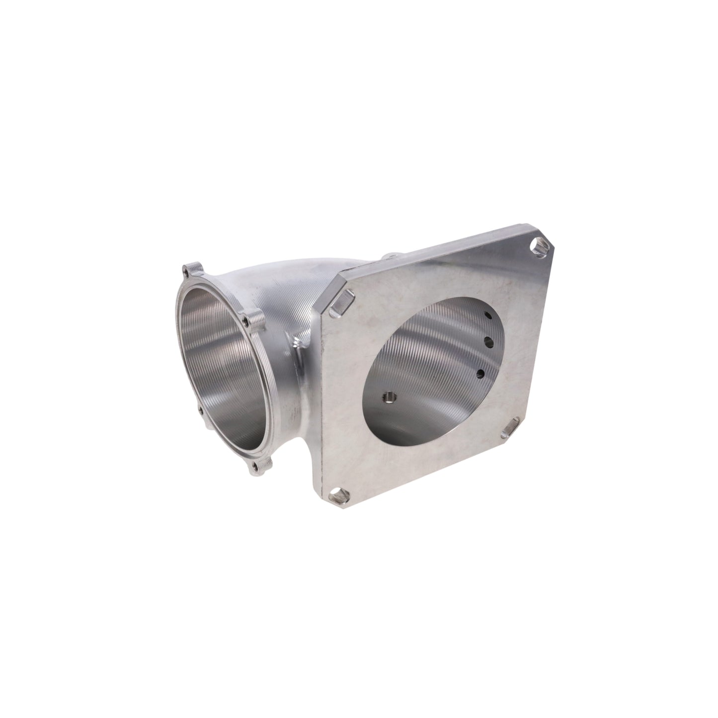 V Series GM LS 105 mm Billet Aluminum Throttle Body Elbow with 4150 Flange - Natural