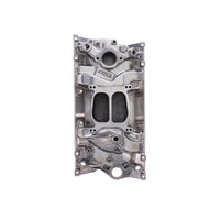 Chevy Small Block Vortec Carbureted Aluminum Dual Plane Intake Manifold - Polished