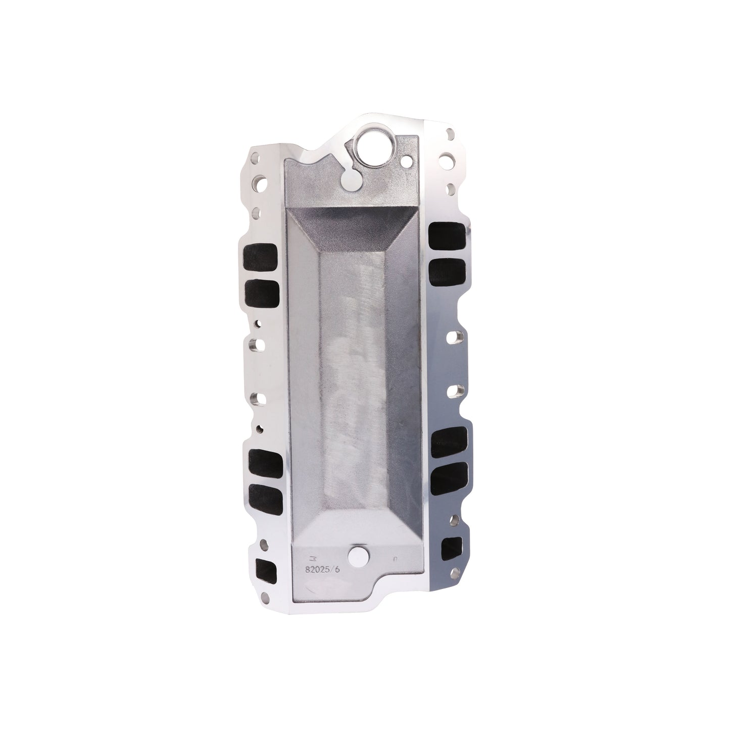 Chevy Small Block Carbureted Dual Plane Air Gap Aluminum Intake Manifold - Polished