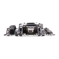 Chevy Small Block Carbureted Dual Plane Air Gap Aluminum Intake Manifold - Polished