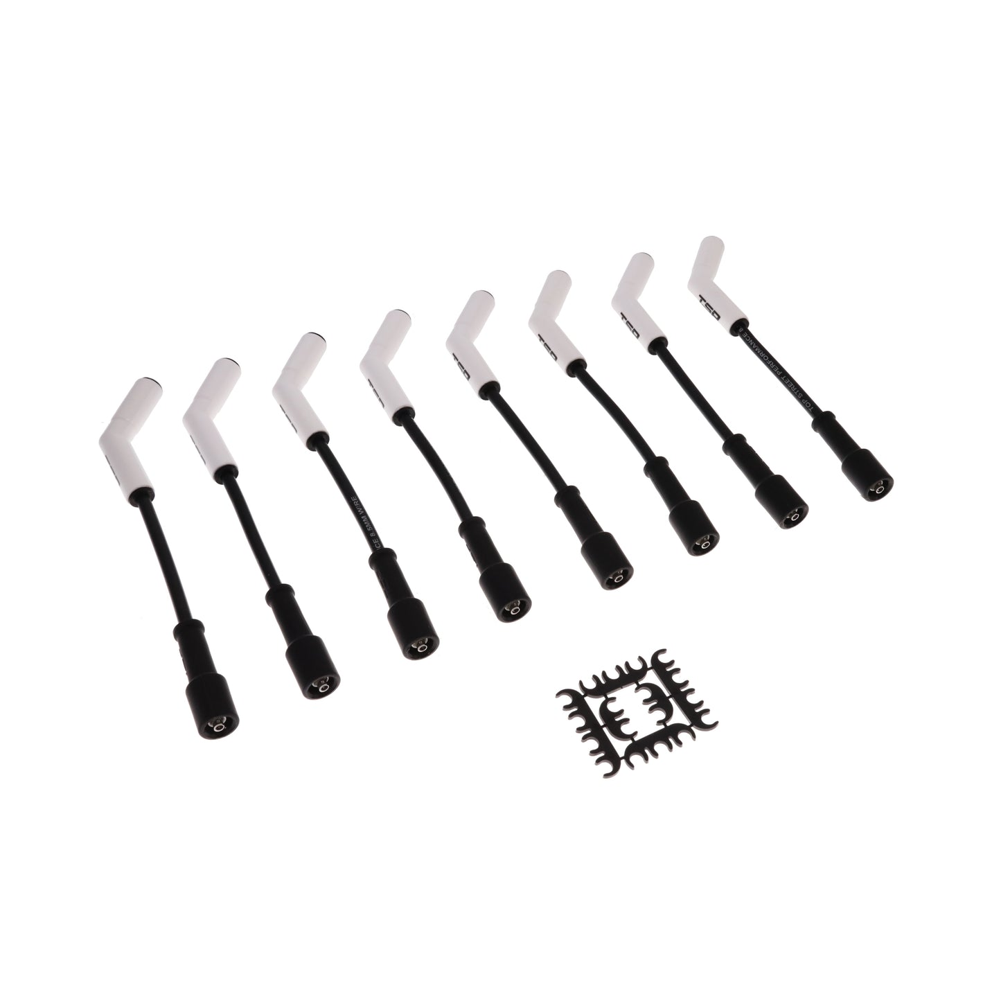 Ford Godzilla 7.3L 8.5mm Ignition Wires with 135 Degree Ceramic Boots - White