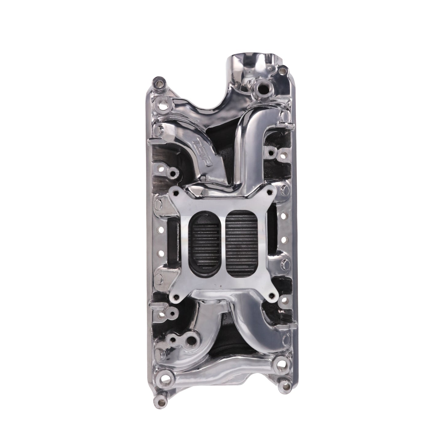 Ford Small Block Carbureted Polished Aluminum Dual Plane Air Gap Intake Manifold