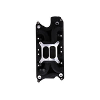 Ford Small Block Carbureted Aluminum Dual Plane Air Gap Intake Manifold - Black
