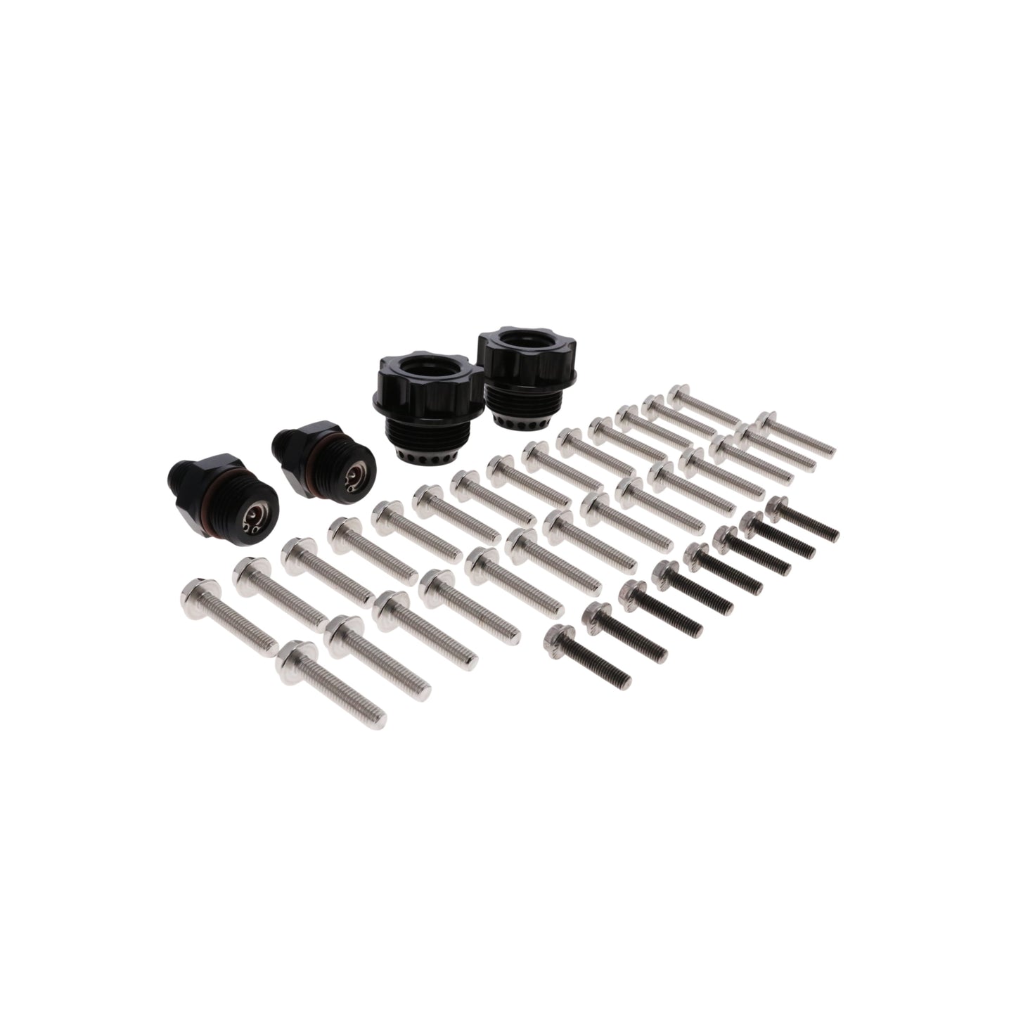 V Series Ford 5.0L Coyote Billet Aluminum Valve Covers with Coil Covers - Black
