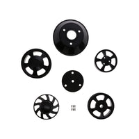 Chevy Small Block Serpentine Front Drive Brackets - Black
