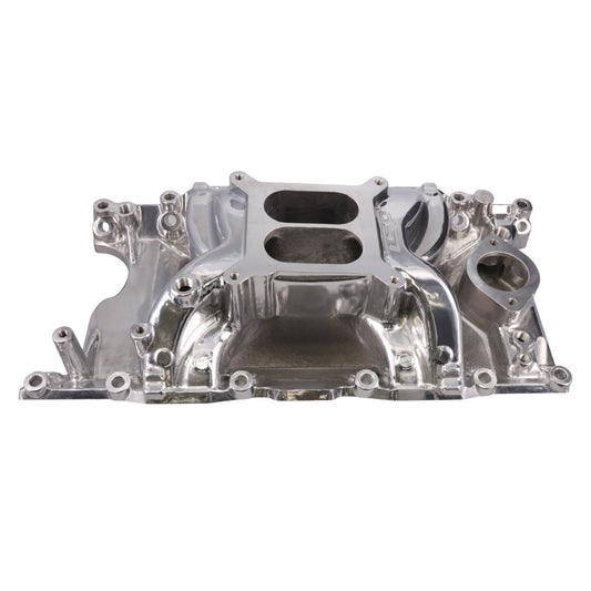 Chrysler Small Block Carbureted Dual Plane Air Gap Aluminum Intake Manifold - Polished