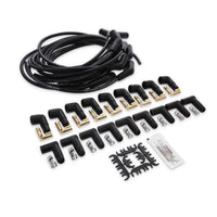 8.5mm Universal Ignition Wires with 135° Plug Boots - Black