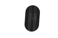 15" X 2" Center Finned Oval Aluminum Air Cleaner Kit, Paper Filter, Flat Base - Black