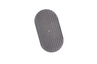 15" X 2" Full Finned Oval Aluminum Air Cleaner Kit, Paper Filter, Flat Base - Polished