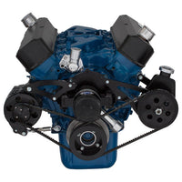 Ford 289-302-351W V-Belt System - Alternator & Power Steering with Electric Water Pump - Black