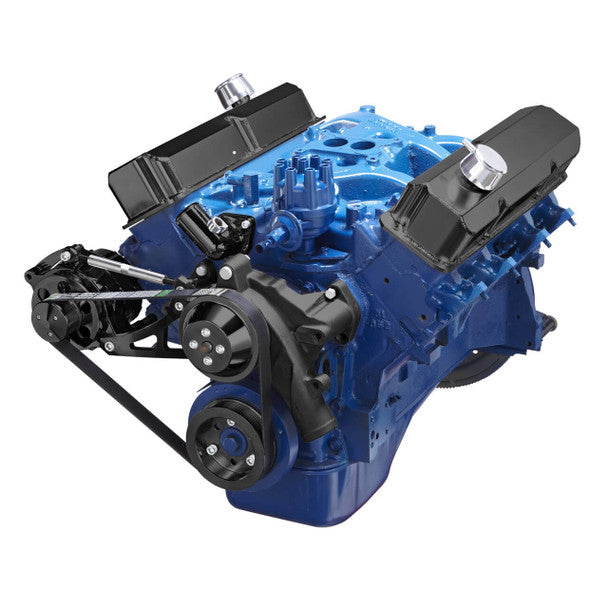Ford 390 Serpentine System - Alternator Only - Black