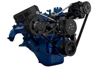Ford 390 Serpentine System - Alternator & A/C (No Power Steering) - Black