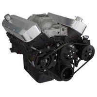 Chevy Big Block V-Belt System - Power Steering LWP - Black