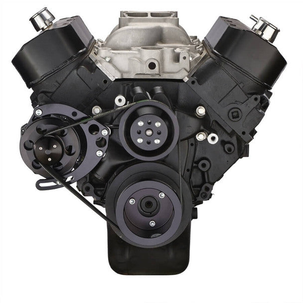Chevy Big Block Serpentine Conversion Kit - Alternator Only, Long Water Pump - Black
