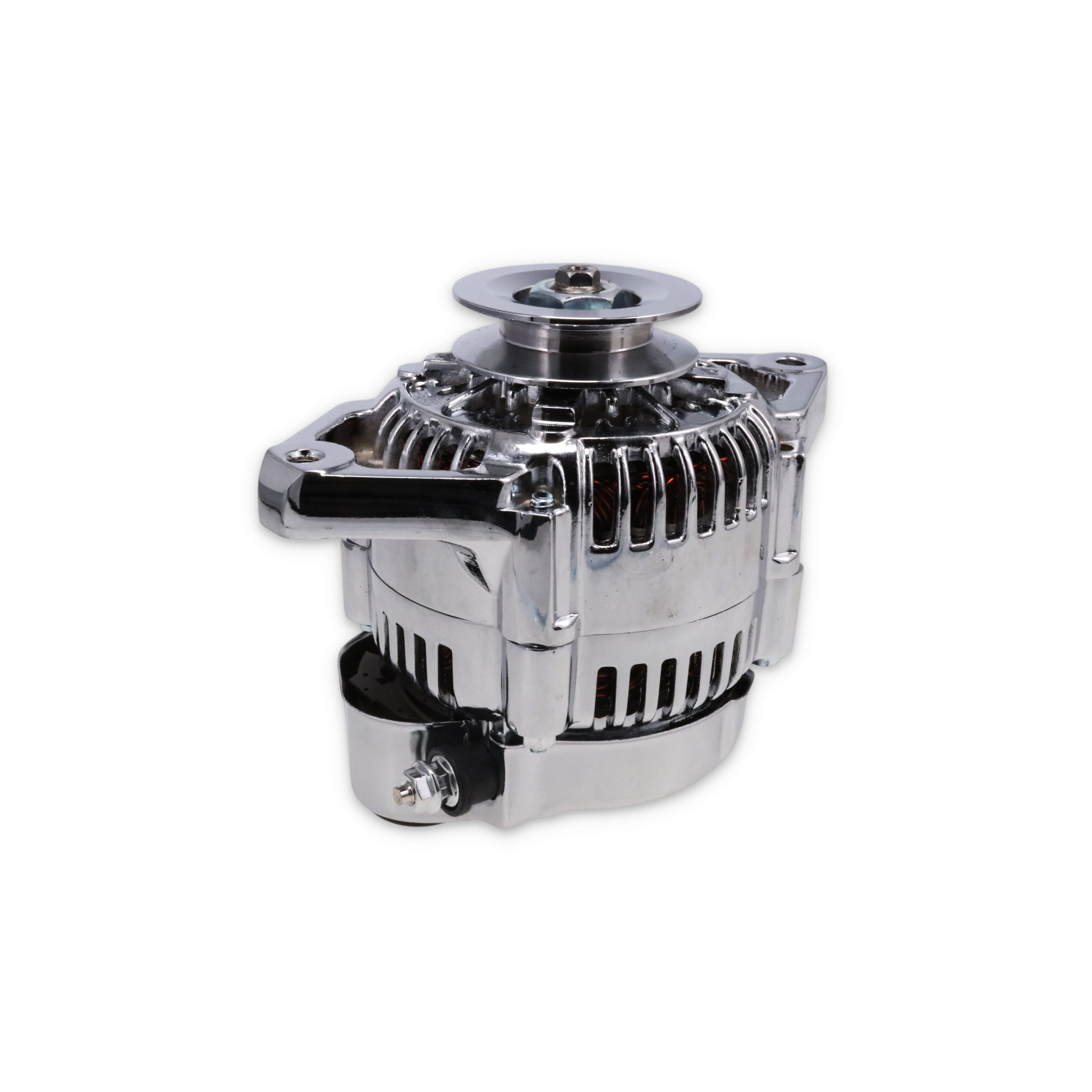 Denso Style 90 Amp Mini Alternator - Chrome – Top Street Performance