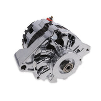 GM CS130 Style 160 Amp Alternator with V-Belt Pulley - Chrome