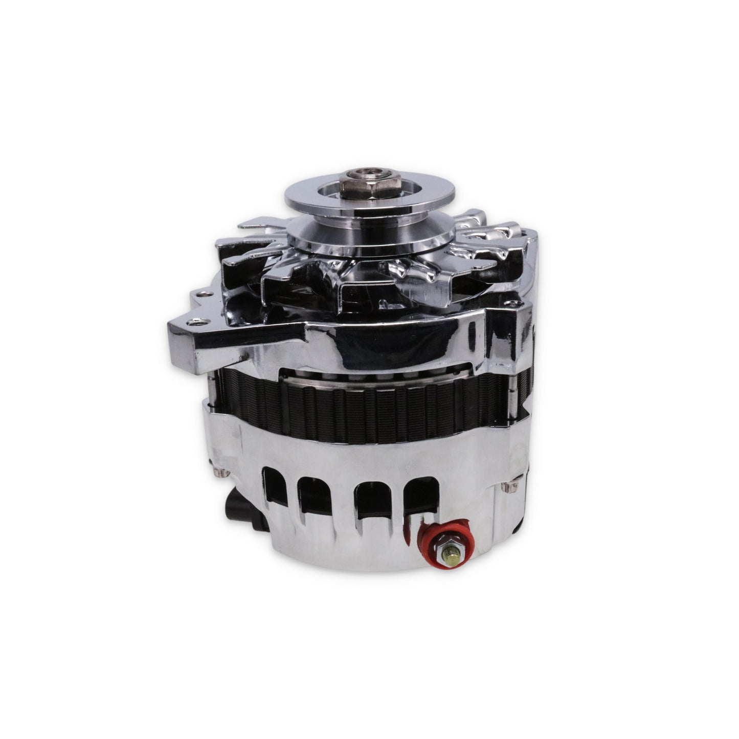 GM CS130 Style 160 Amp Alternator with V-Belt Pulley - Chrome