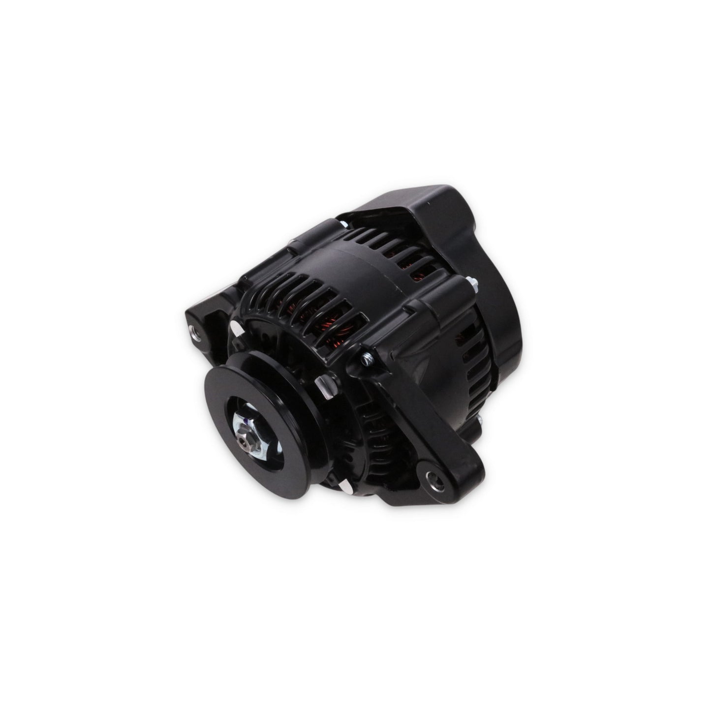 Denso Style 90 Amp Mini Alternator with 3/8" V-Belt Pulley - Black