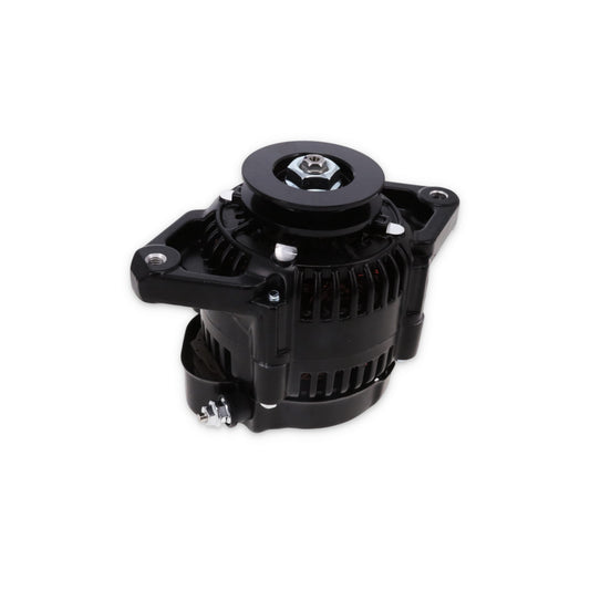 Denso Style 90 Amp Mini Alternator with 3/8" V-Belt Pulley - Black
