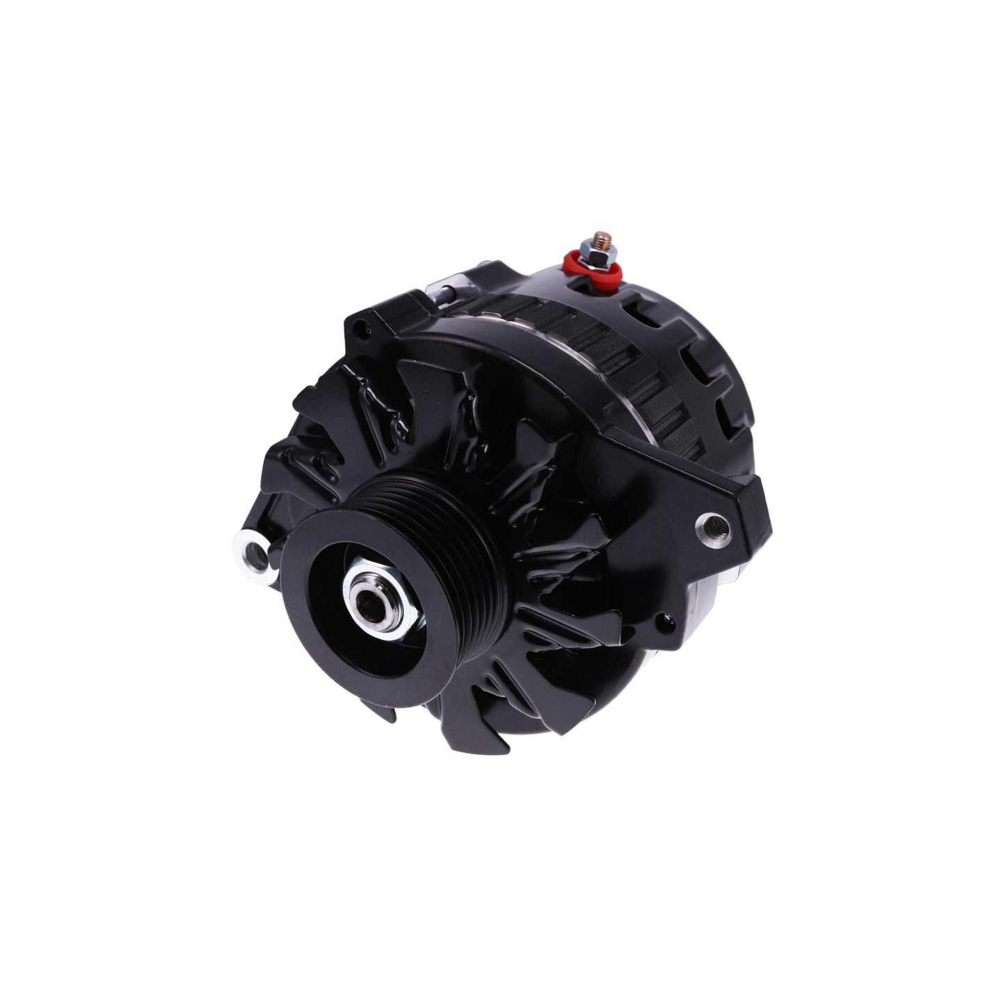 GM CS-130 Type 220 Amp Alternator with Serpentine Pulley - Black