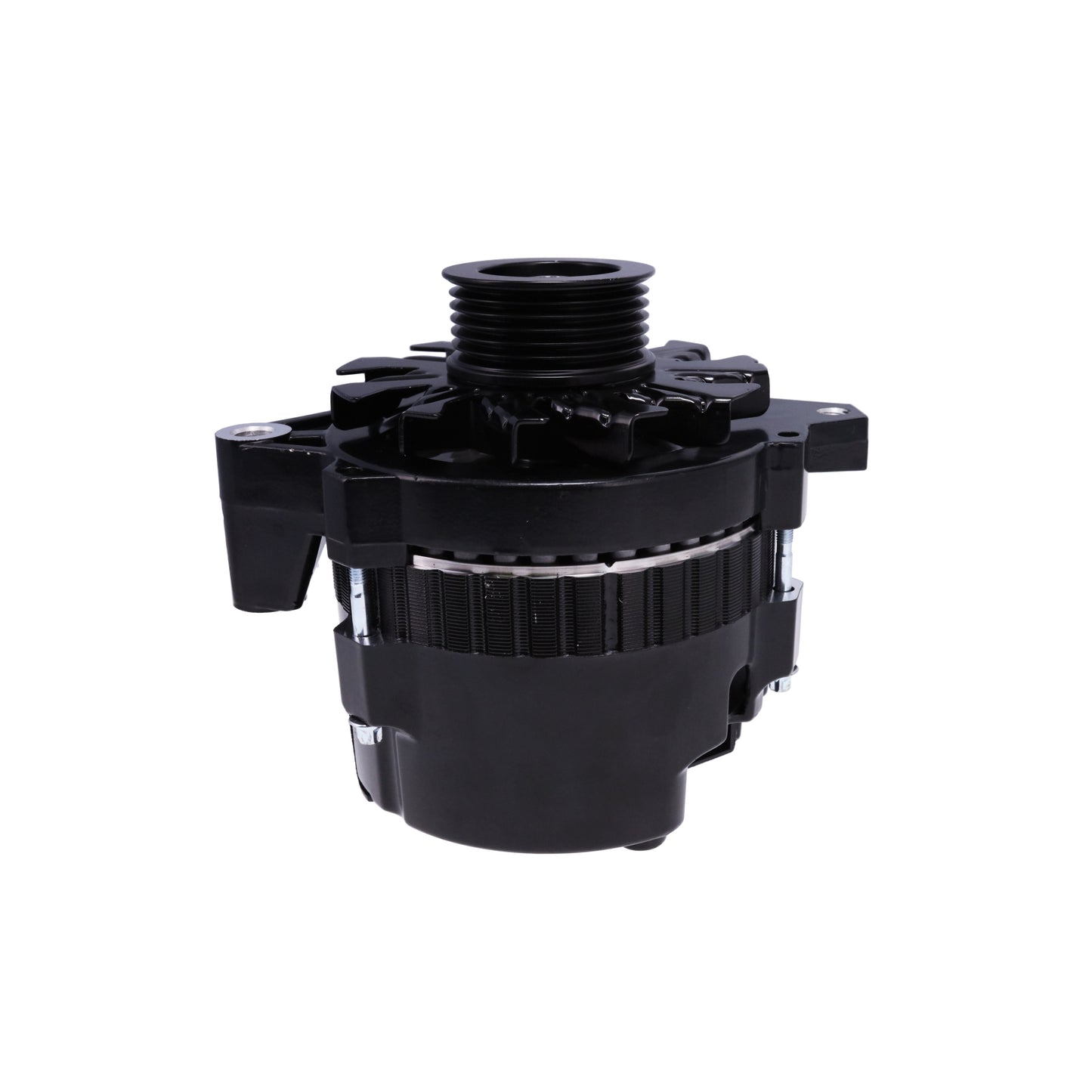 GM CS-130 Type 220 Amp Alternator with Serpentine Pulley - Black