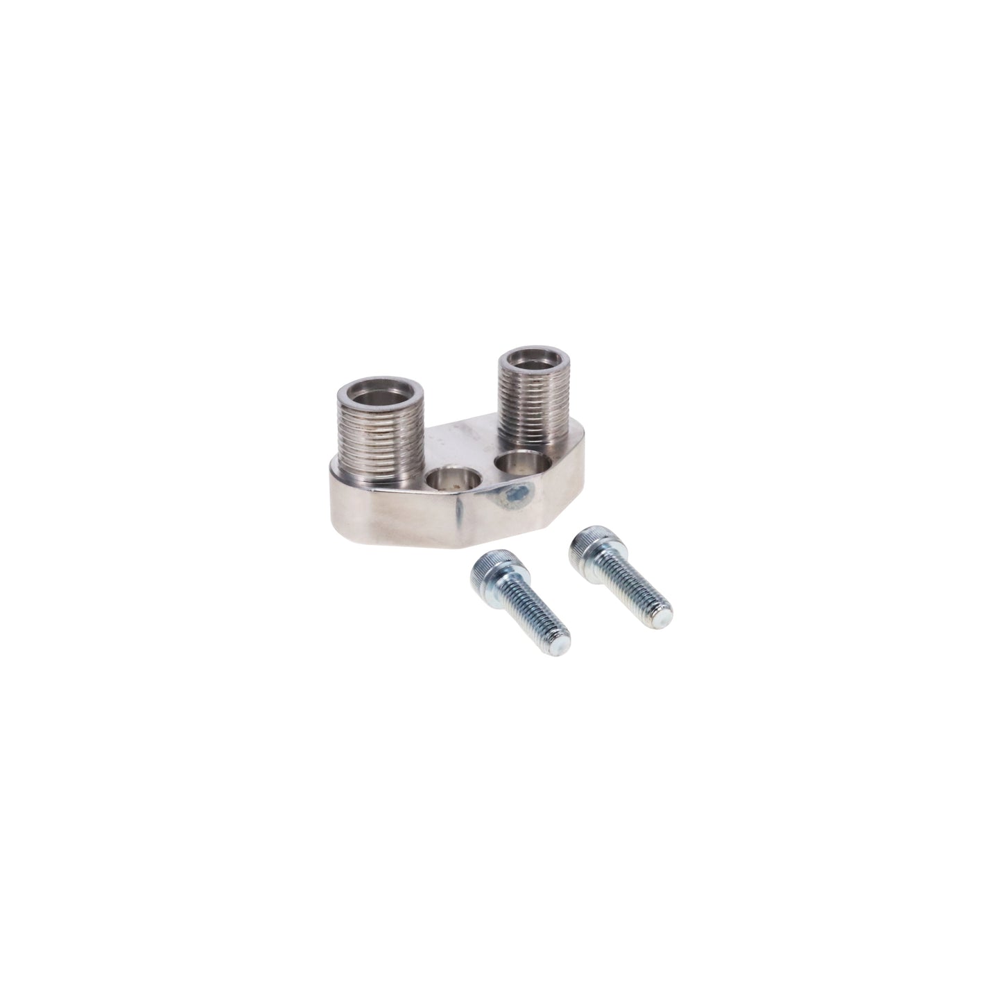 Straight A/C Manifold Fitting for Sanden SD-7 - Clear Anodized
