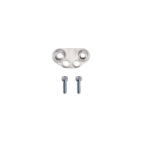 Straight A/C Manifold Fitting for Sanden SD-7 - Clear Anodized