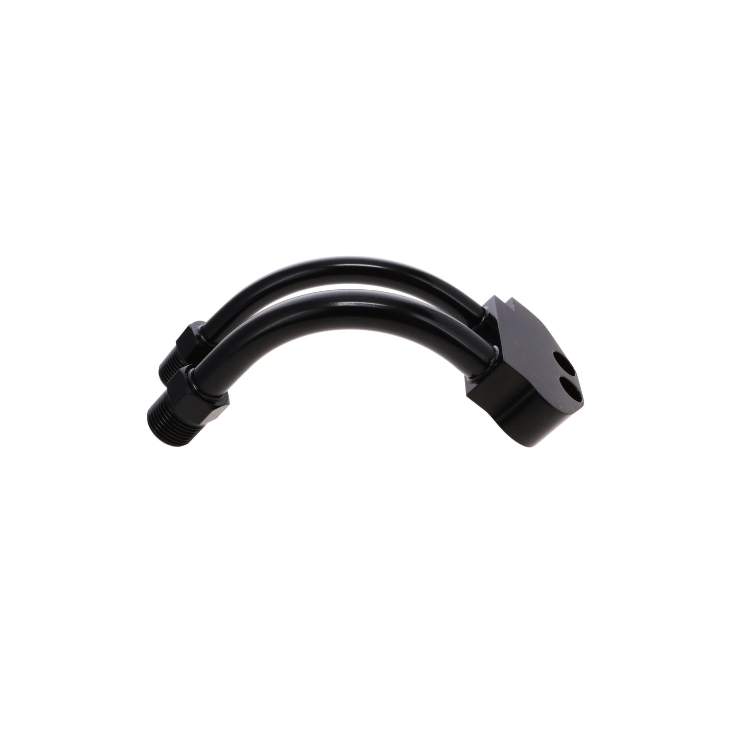 Curved A/C Manifold Fitting for Sanden SD-7 - Black