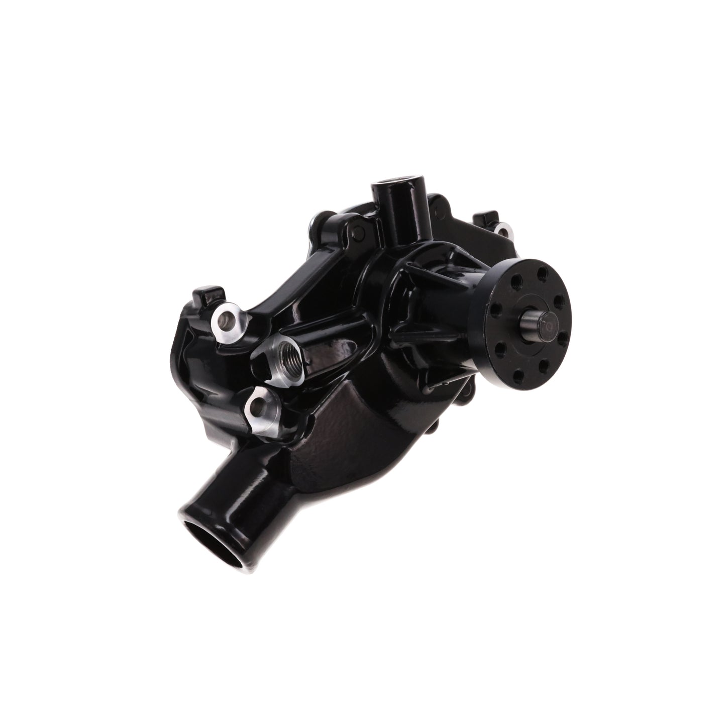 Chevy Small Block Short-Style Reverse Rotation High-Flow Mechanical Water Pump - Black