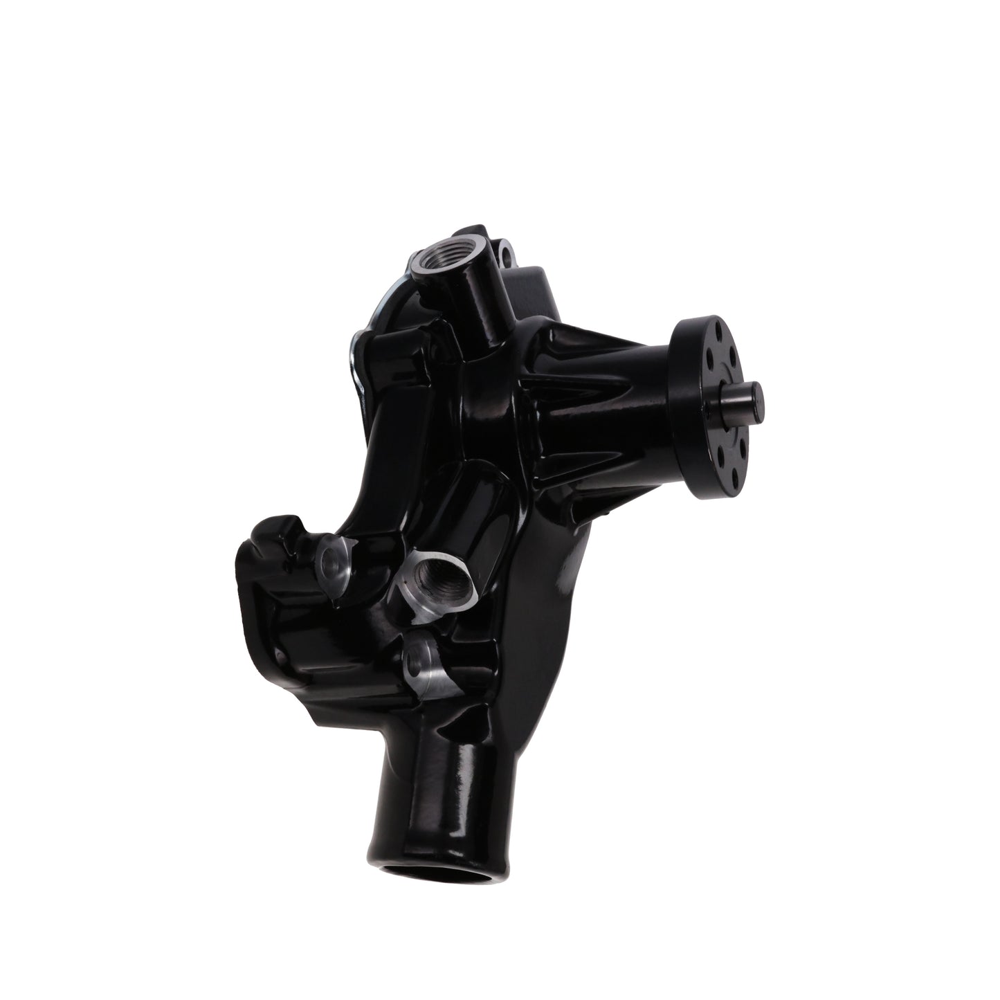 Chevy Small Block Short-Style Reverse Rotation High-Flow Mechanical Water Pump - Black