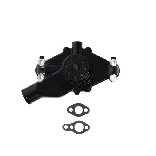 Chevy Small Block Short-Style Reverse Rotation High-Flow Mechanical Water Pump - Black