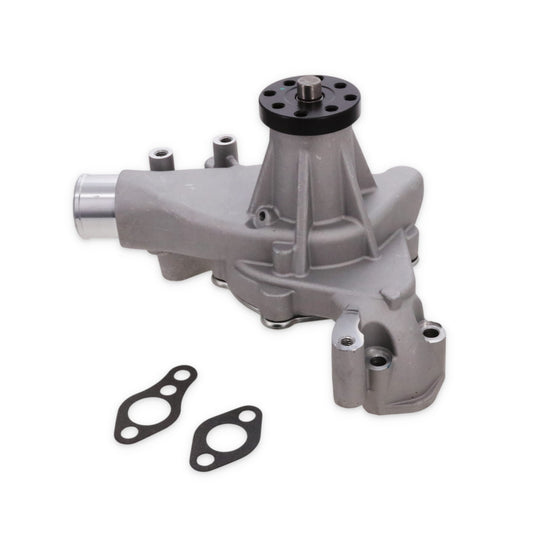 Chevy Small Block Long-Style Reverse Rotation High-Flow Mechanical Water Pump - Satin