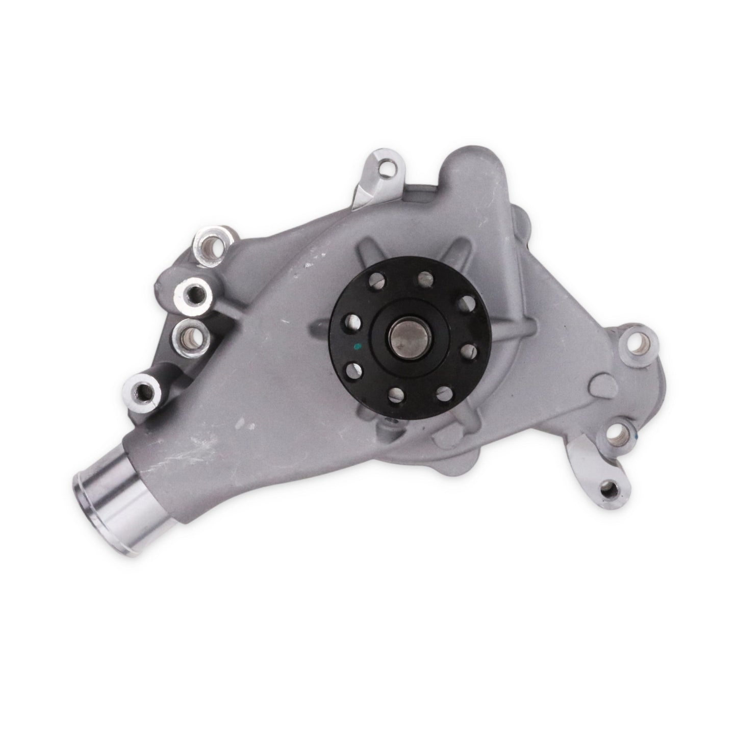 Chevy Small Block Long-Style Reverse Rotation High-Flow Mechanical Water Pump - Satin