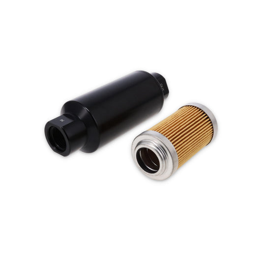 10 Micron Billet Aluminum Fuel Filter - Black