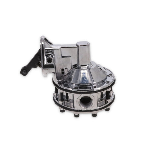Chevy Small Block V8 (262-400) Six-Valve 130 GPH 12-16 PSI Mechanical Fuel Pump - Chrome
