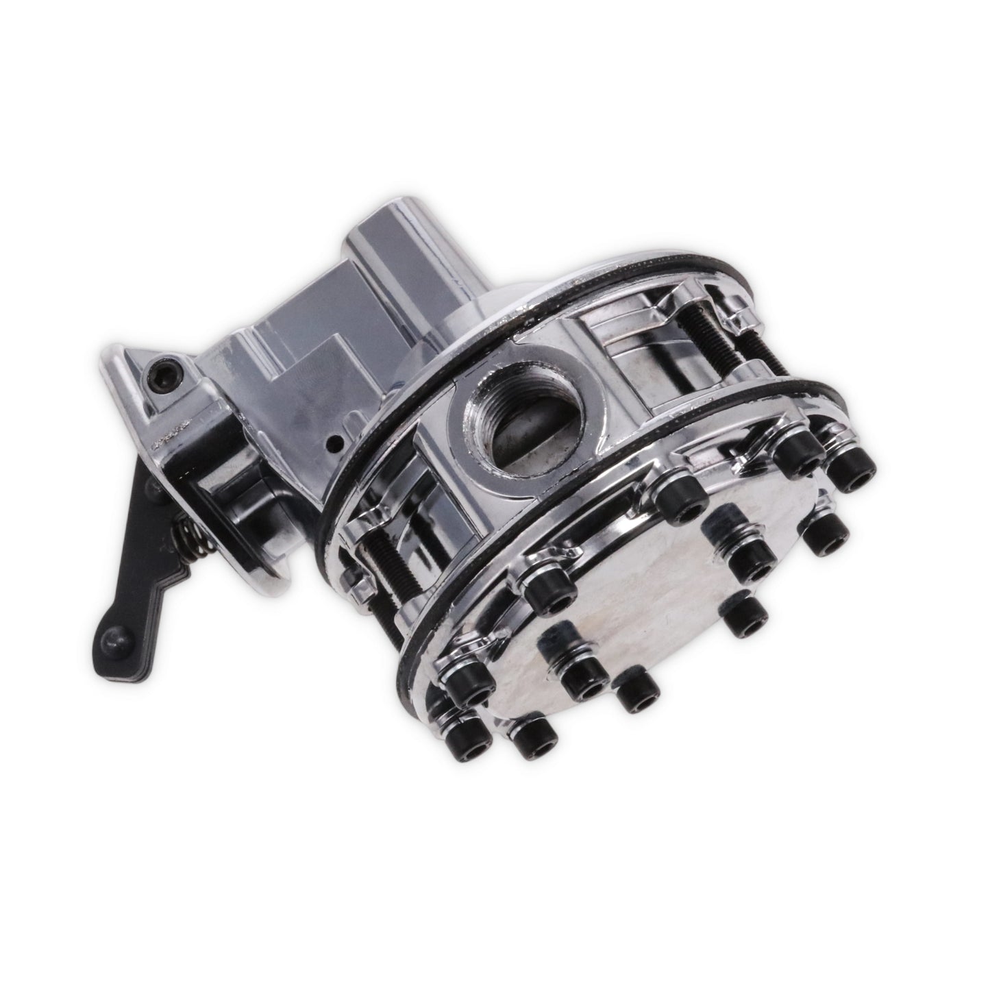 Chevy Small Block V8 (262-400) Six-Valve 130 GPH 12-16 PSI Mechanical Fuel Pump - Chrome