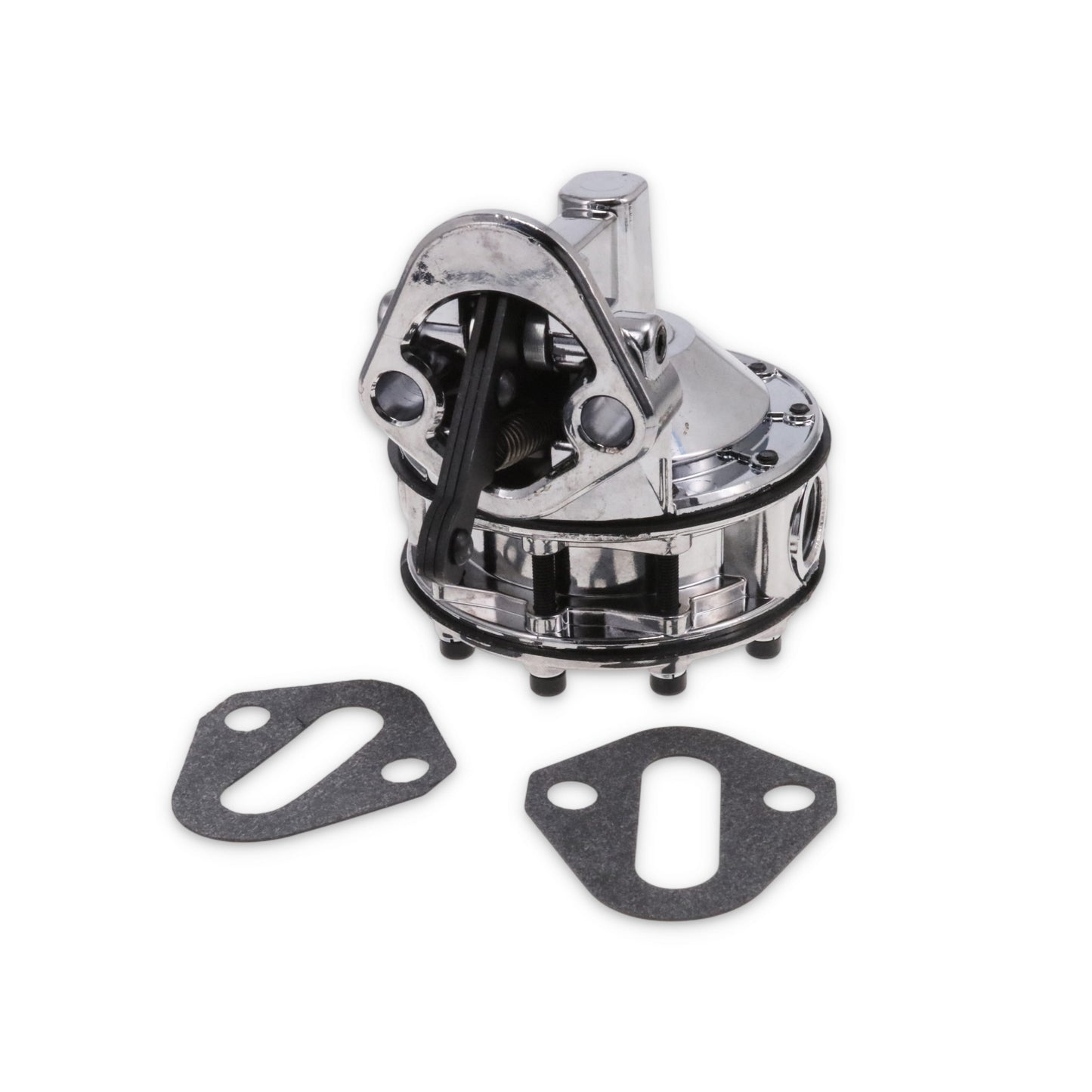 Chevy Small Block V8 (262-400) Six-Valve 130 GPH 12-16 PSI Mechanical Fuel Pump - Chrome