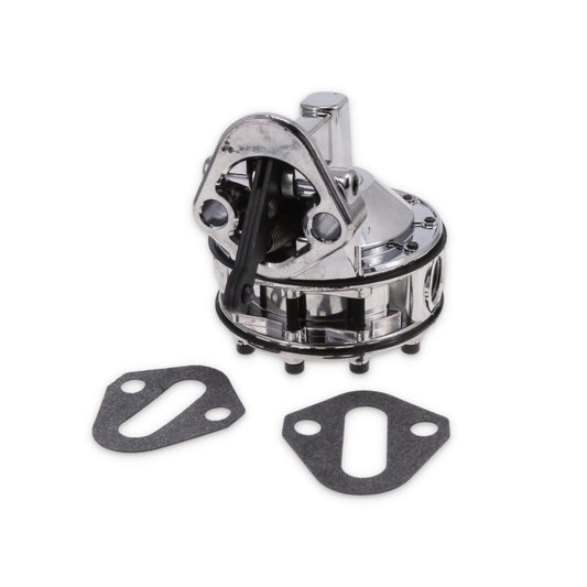 Chevy Small Block V8 (262-400) Six-Valve 130 GPH 12-16 PSI Mechanical Fuel Pump - Chrome