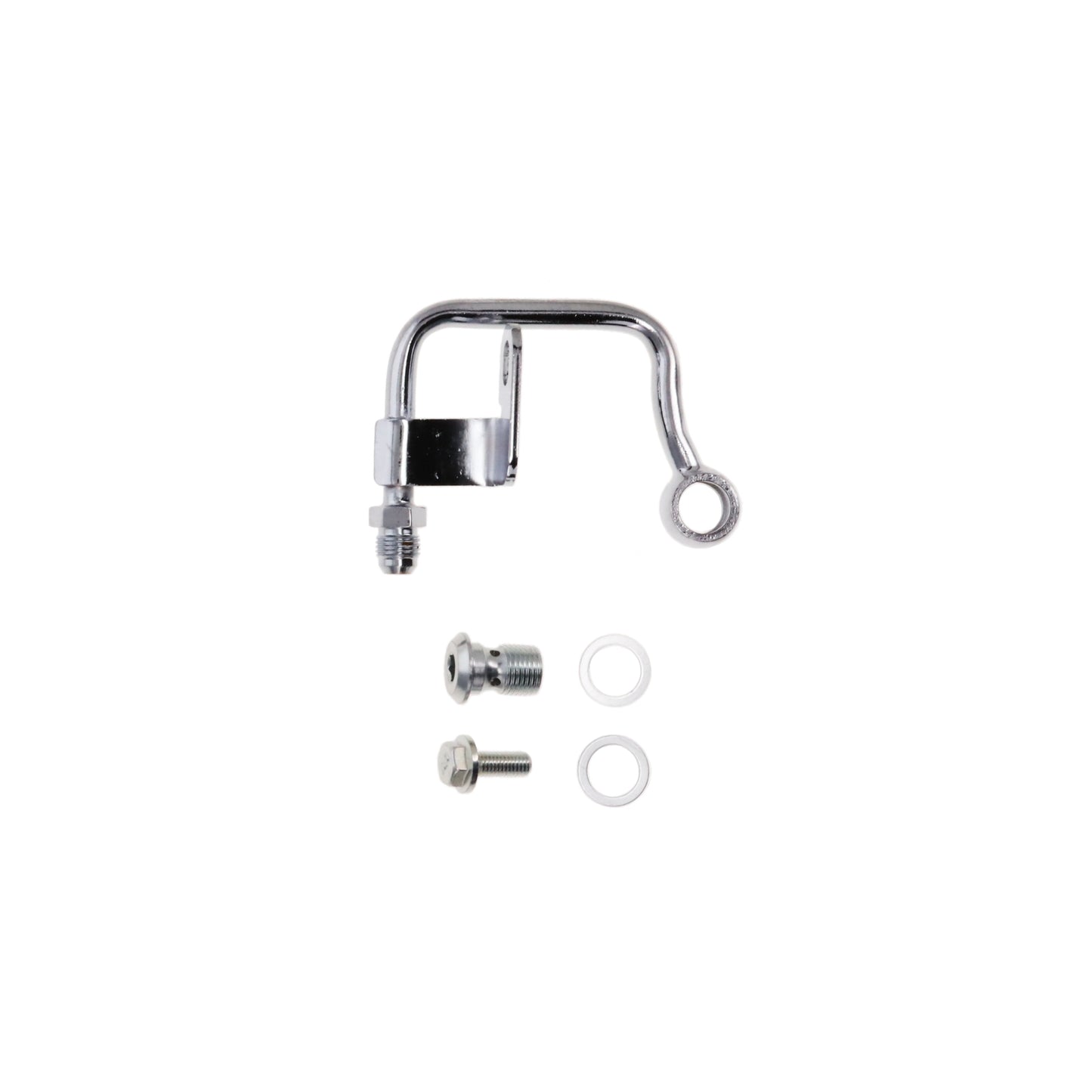 GM Type II Power Steering Pump Mid-Mount Hardline - Chrome