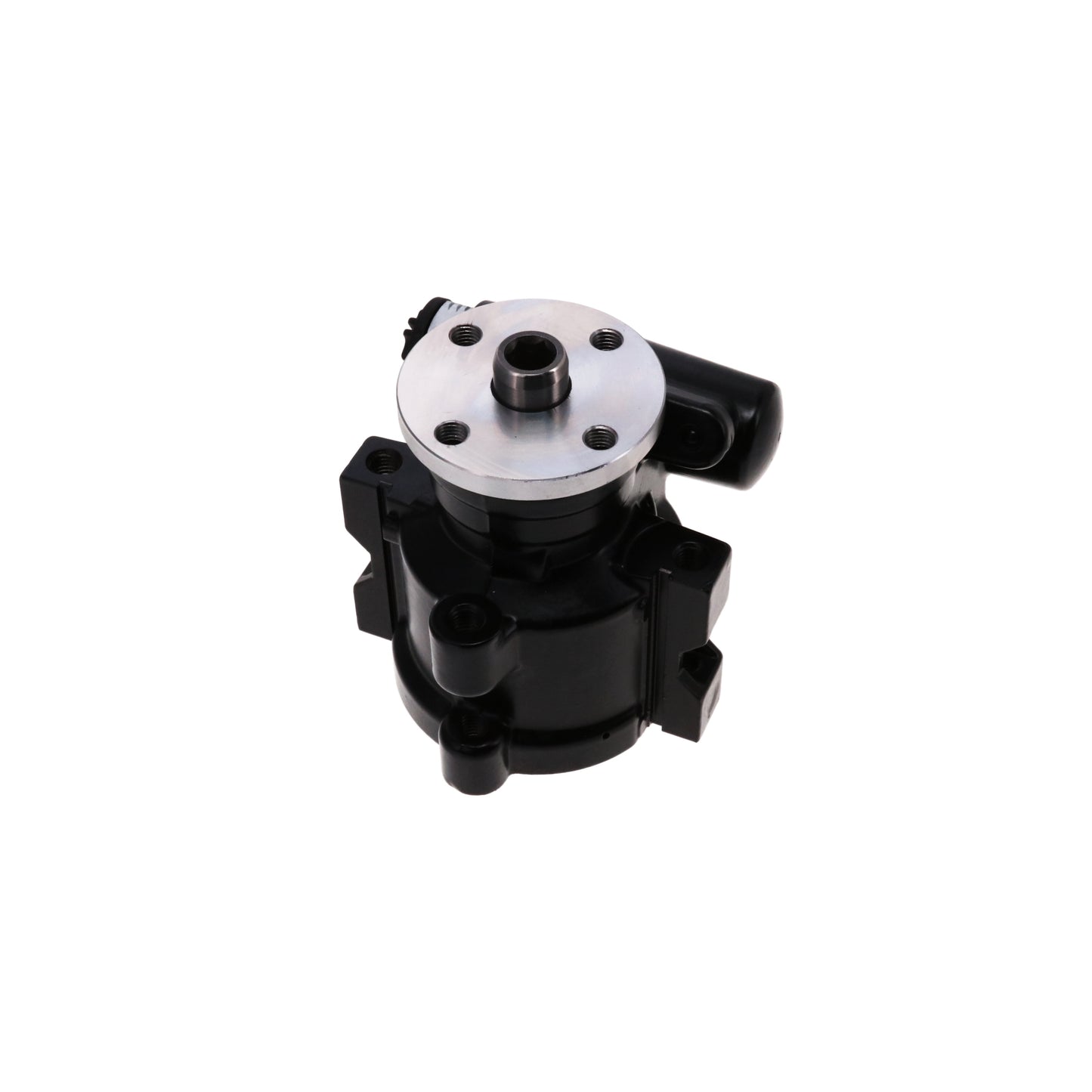GM Type II Style Power Steering Pump for Integral Reservoir with Pulley Hub - Black