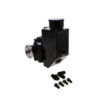 GM Type II Style Power Steering Pump with 18 oz Fabricated Aluminum Reservoir and Pulley Hub - Black