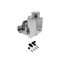 GM Type II Style Power Steering Pump with 18 oz Fabricated Aluminum Reservoir and Pulley Hub - Chrome