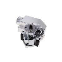 GM Type II Style Power Steering Pump with 18 oz Fabricated Aluminum Reservoir and Pulley Hub - Chrome